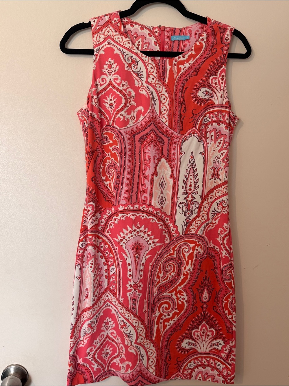 J.McLaughlin Coral Paisley Sleeveless Shift Dress Size S